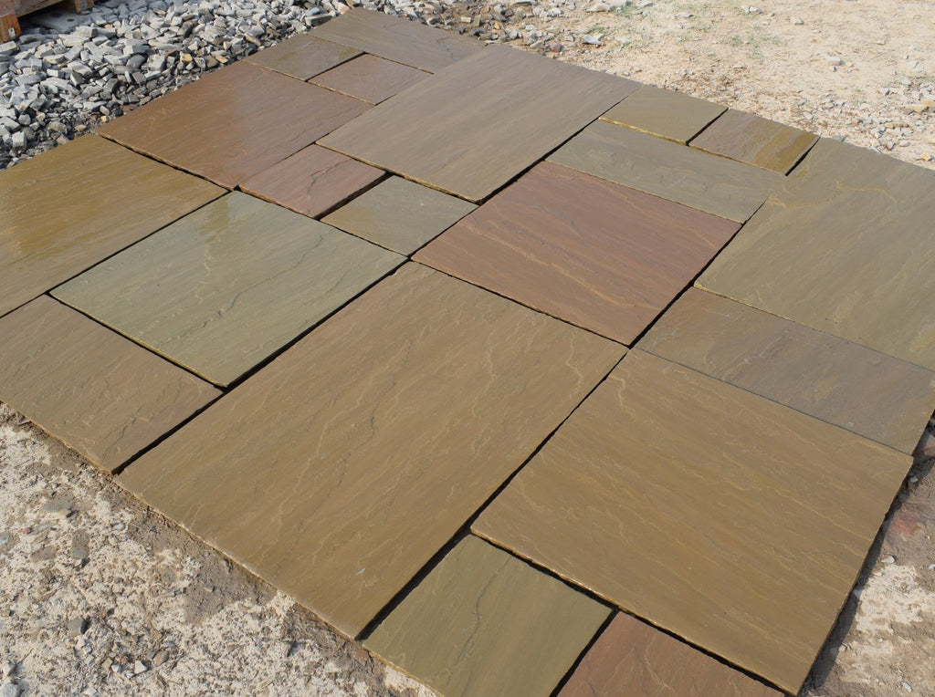 Raj Green Paving Stone hand cut
