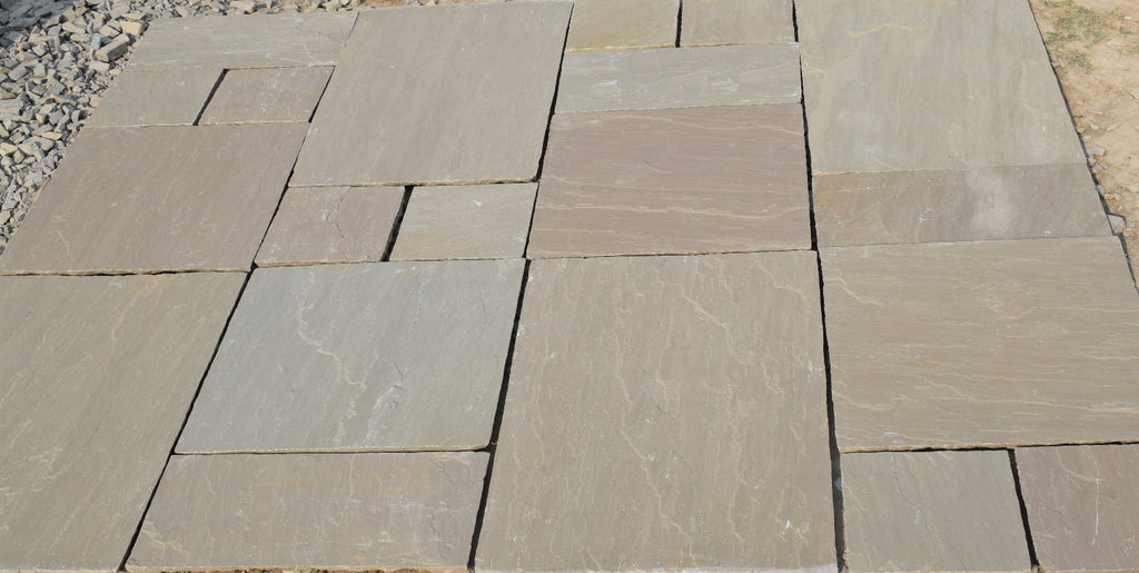 Raj Green Paving Stone dry hand cut
